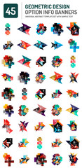 Fototapeta premium Set of web box geometric banners