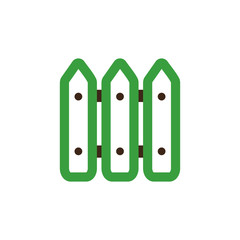 Fence vector icon. Garden