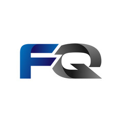 Modern Simple Initial Logo Vector Blue Grey fq