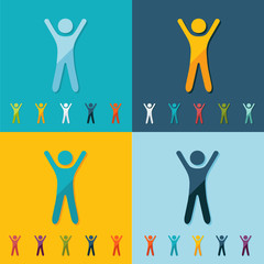 Fototapeta premium stick figure of human silhouette