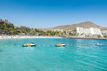 Fototapeta na wymiar Anfi beach - island Gran Canaria, Spain