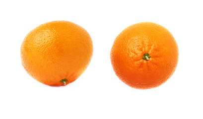 Fresh juicy tangerines fruits isolated over the white background