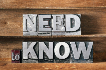 need to know tray - obrazy, fototapety, plakaty