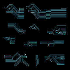 Abstract vector background with high tech circuit board Vector Illustration