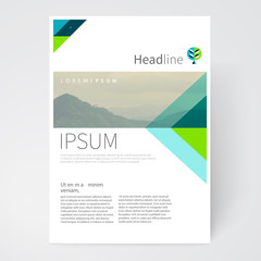 Fototapeta premium Brochure, leaflet, flyer, poster template. cover design. stock-vector abstract background. EPS 10