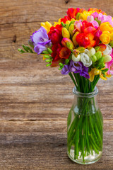 Fresh freesia flowers