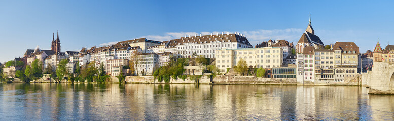 Panorama Basel Altstadt - obrazy, fototapety, plakaty