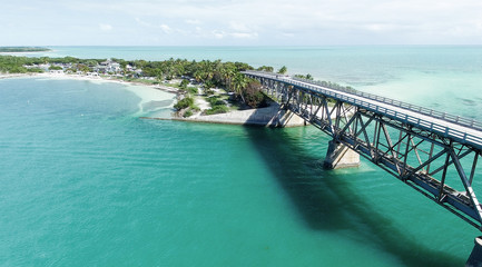 Fototapeta na wymiar Bahia Honda state park aerial view, Florida