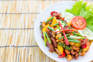 Thai cuisine Stir-fried Chicken with cashew nuts