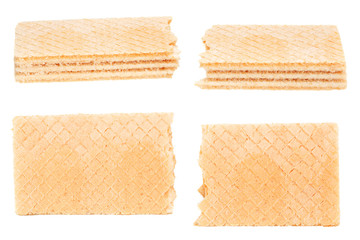 Wafers stick broken on white