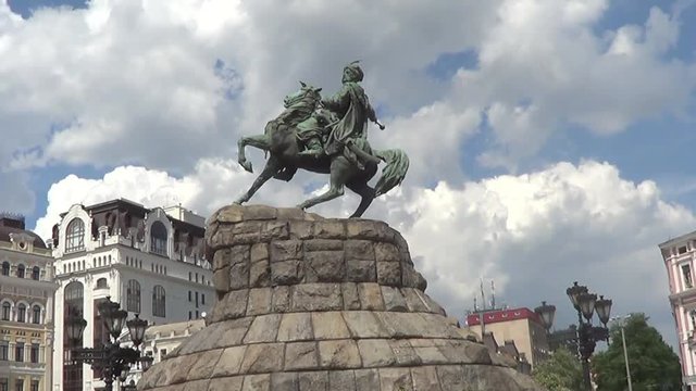 Kiev, capital of Ukraine, monument to Bogdan Khmelnitsky