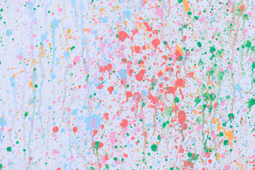 Color splash on white paper texture abstract background.