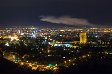 Almaty night panorama