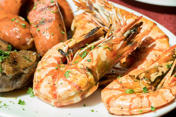 Grilled Tiger Prawns