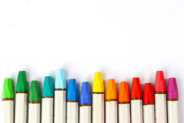 paint stirring stick Neatly arranged on a white background 