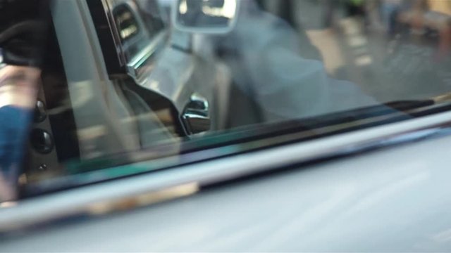 Human Hand Opening Car Door