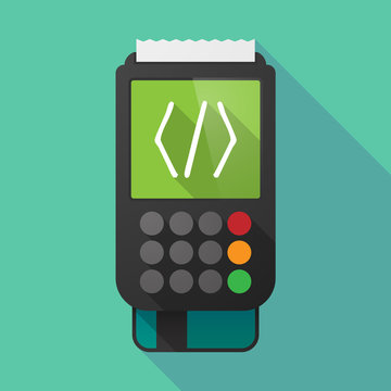 Long shadow dataphone with a code sign