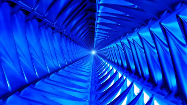 Broadcast Endless Hi-Tech Tunnel, Blue, Industrial, Loopable, 4K