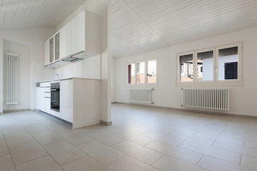 domestic kitchen in old loft