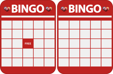 Blank bingo cards - obrazy, fototapety, plakaty