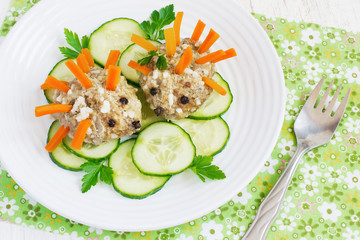 fanny minced meat hedgehogs for kids party