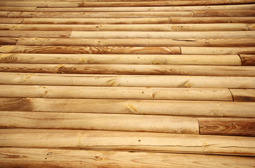 Rustic Log Cabin Wall 