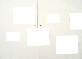 Papers on cream color wall