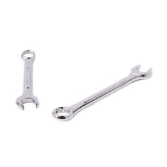 Set of wrench metal instrument isolated over white background