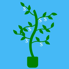 Tree with money