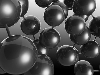 black molecule structure