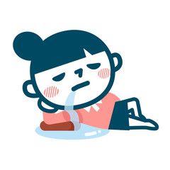 休憩中のOL女子