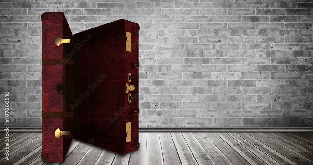 Aufkleber Composite image of composite image of opened suitcase