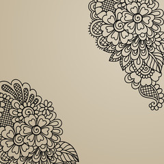 Flower vector ornament corner