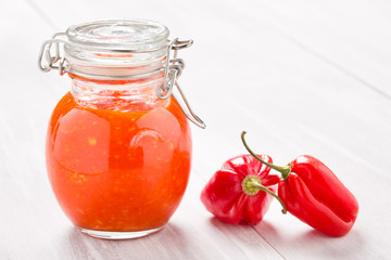 Natural diy habanero garlic sauce