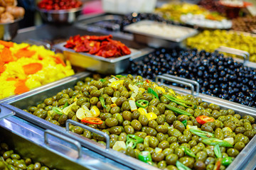 Olives on market