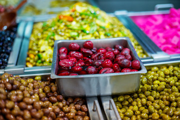 Olives on market