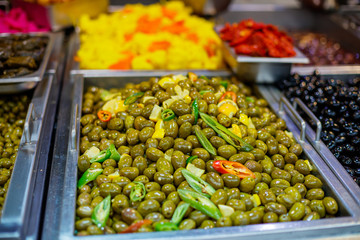Olives on market