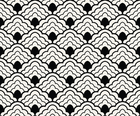 Petalled seamless pattern vector