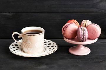 French delicious dessert macaroons