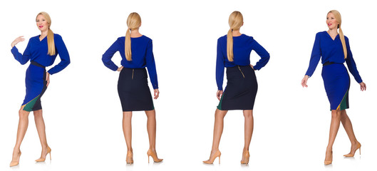 Composite photo of woman in various poses