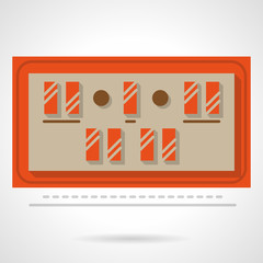 Sport scoreboard flat color design vector icon