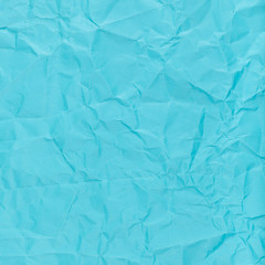 square background from blue crumpled paper