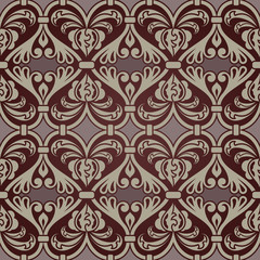 Seamless heart shaped vector wallpaper.