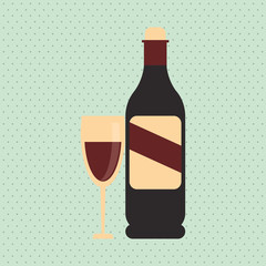 Icon design of wine , vector illustration