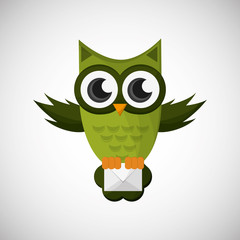 Vector illustration of an Owl, graphic design