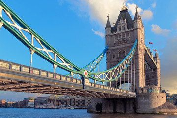 Fototapeta na wymiar Tower Bridge At Dusk, London, UK