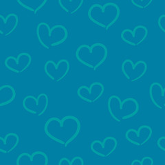 simple doodle pattern with hearts
