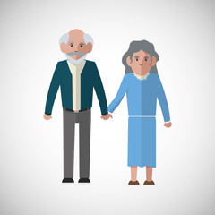 Fototapeta na wymiar Vector illustration of Grandparents, graphic design