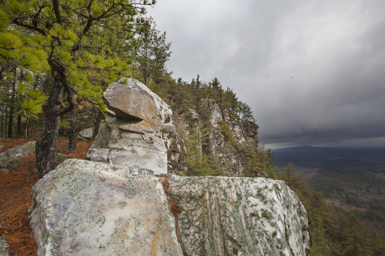 A View Of Storm Clouds From Monument Mountain In Great Barrington, Massachusetts.