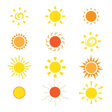 sun flat icons